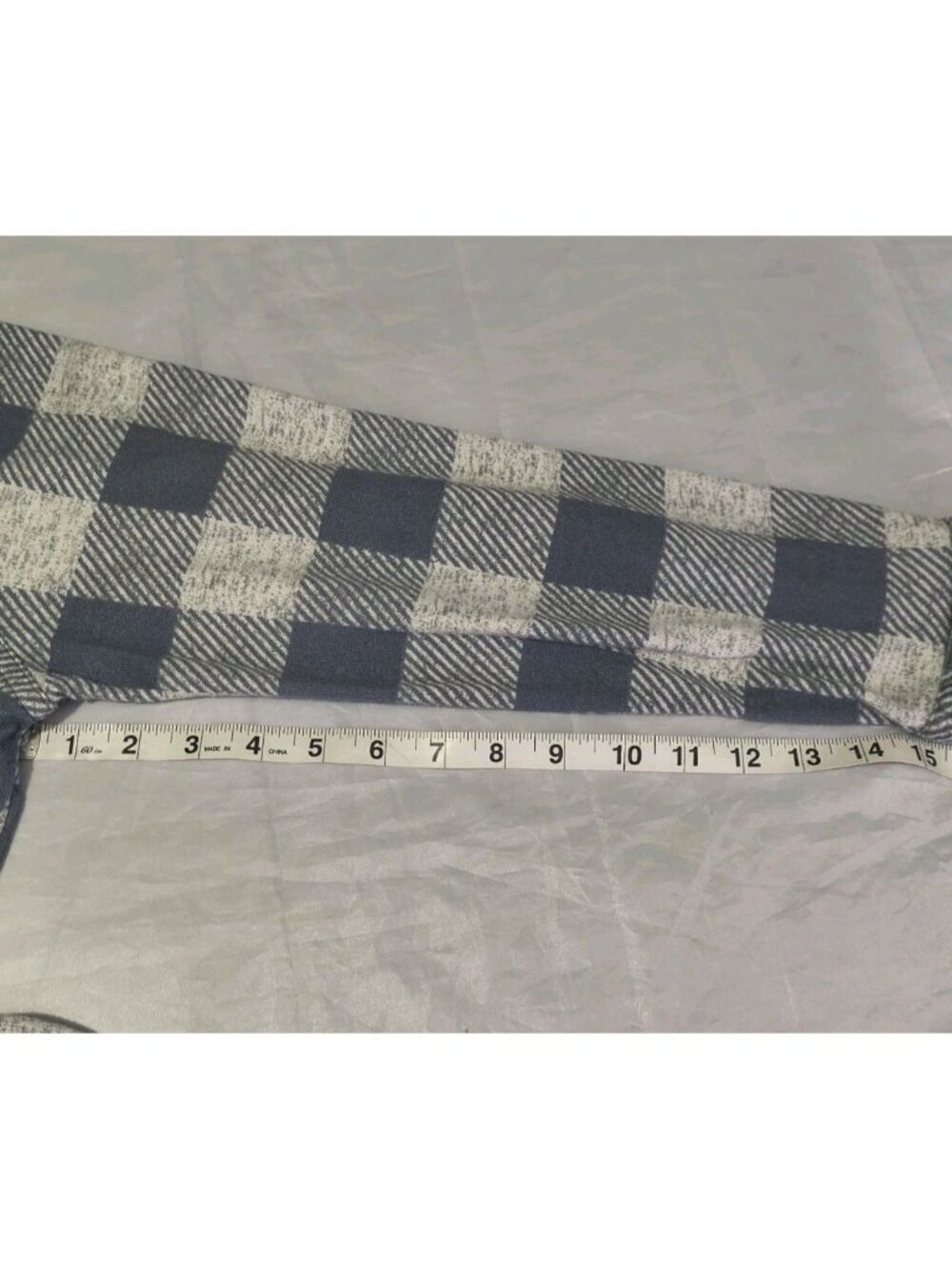 Angels Forever Young Women's Size XL Blue And Gray Plaid SOFT Long Sleeve Button - Picture 12 of 13